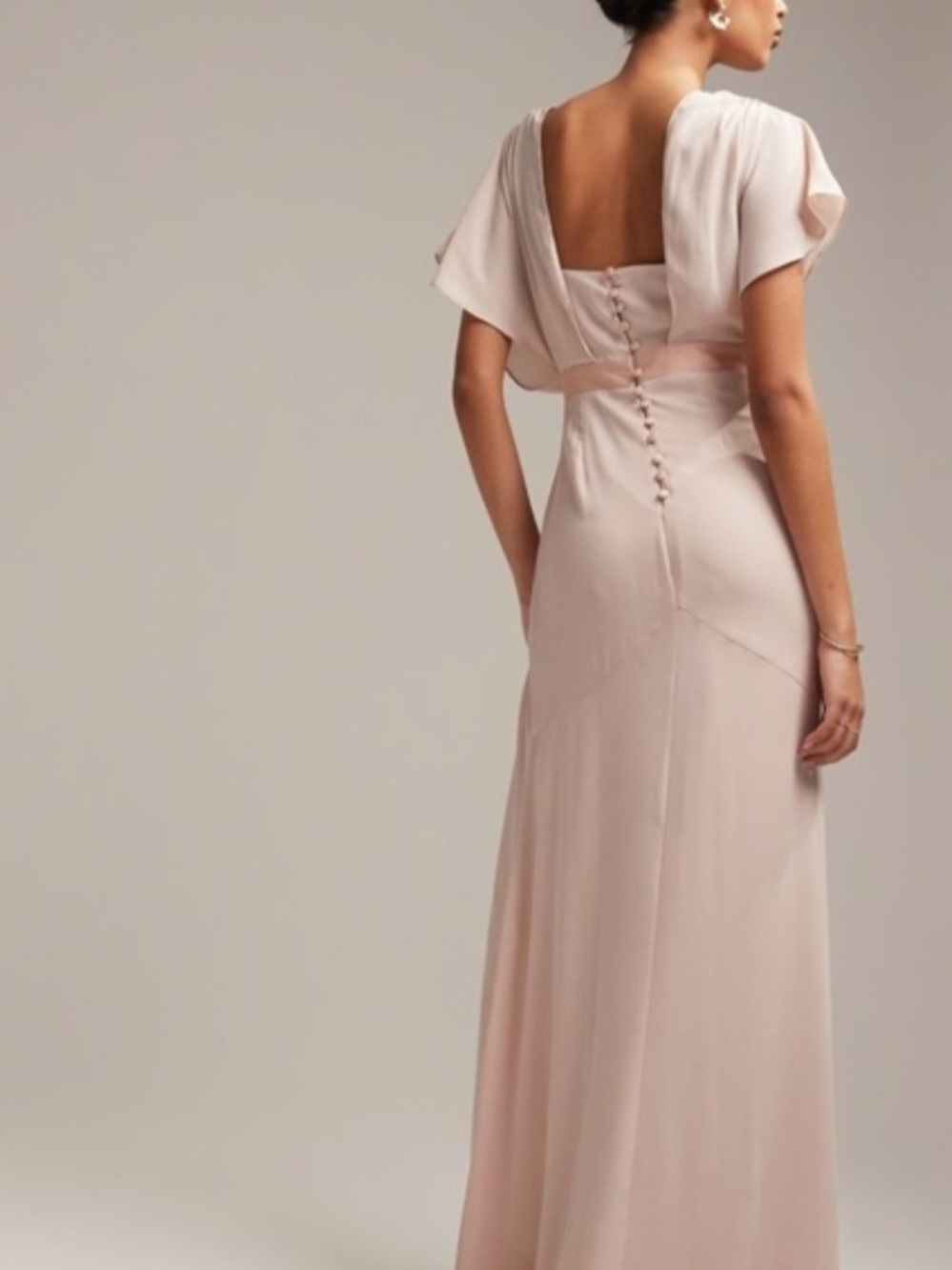 ASOS DESIGN NWT Blush Pink Cowl Front Maxi Dress Size 8